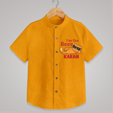 I'm The Boss Personalized Shirt - CHROME YELLOW - 0 - 6 Months Old (Chest 23")