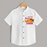 I'm The Boss Personalized Shirt - WHITE - 0 - 6 Months Old (Chest 23")
