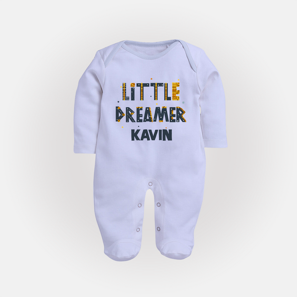 Little Dreamer Personalized Full Body Suit - BABY BLUE - New Born (Chest 7.5")