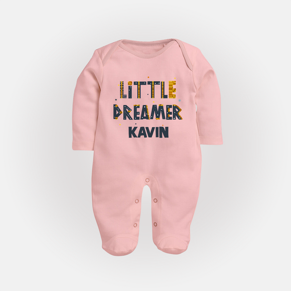 Little Dreamer Personalized Full Body Suit - BABY PINK - New Born (Chest 7.5")
