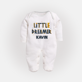Little Dreamer Personalized Full Body Suit - WHITE - New Born (Chest 7.5")