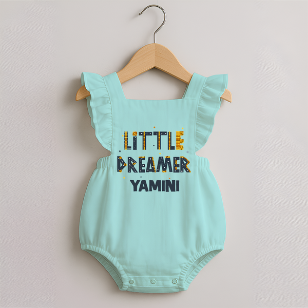 Little Dreamer Personalized Romper Frock - MINT GREEN - 0 - 3 Months Old (Chest 19")