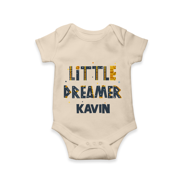 Little Dreamer Personalized Romper - IVORY - New Born (Chest 14")