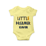 Little Dreamer Personalized Romper - PASTEL YELLOW - New Born (Chest 14")