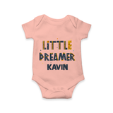 Little Dreamer Personalized Romper - PEACH - New Born (Chest 14")