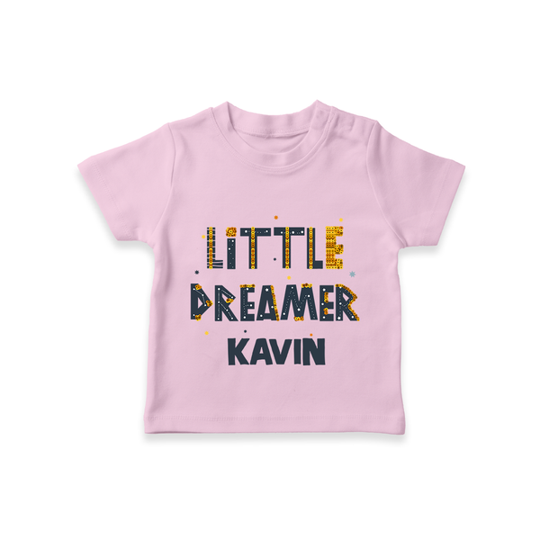 Little Dreamer Personalized TShirt - BABY PINK - 0-5 Months Old (Chest 17")