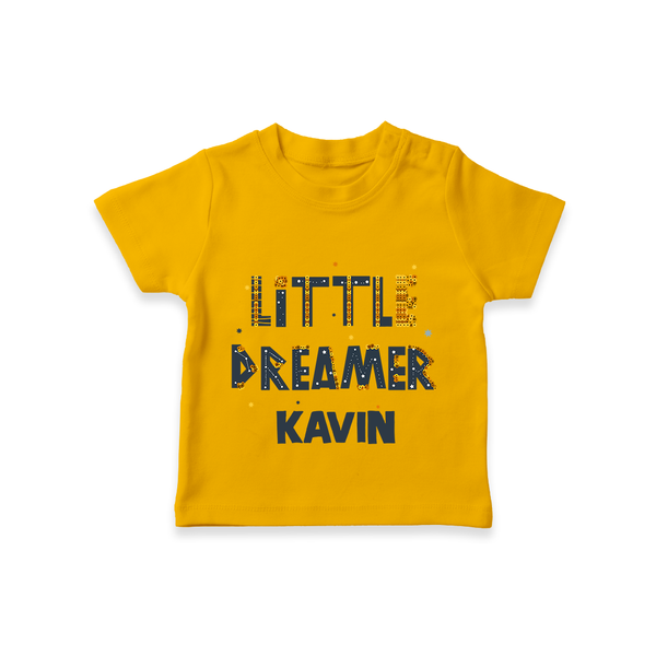 Little Dreamer Personalized TShirt - CHROME YELLOW - 0-5 Months Old (Chest 17")