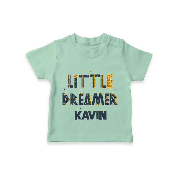 Little Dreamer Personalized TShirt - MINT GREEN - 0-5 Months Old (Chest 17")