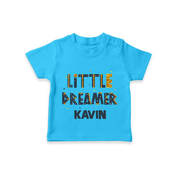 Little Dreamer Personalized TShirt - SKY BLUE - 0-5 Months Old (Chest 17")