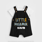 Little Dreamer Personalized Dungaree - BLACK - 0 - 5 Months Old (Chest 18")