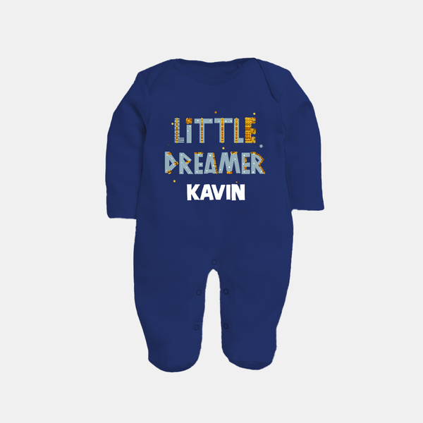 Little Dreamer Personalized Full Body Suit - NAVY BLUE - New Born (Chest 7.5")