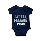 Little Dreamer Personalized Romper - NAVY BLUE - New Born (Chest 14")
