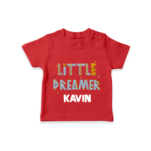 Little Dreamer Personalized TShirt - RED - 0-5 Months Old (Chest 17")