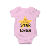 Cute Little Star Personalized Romper - BABY PINK - New Born (Chest 14")