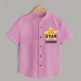 Cute Little Star Personalized Shirt - BABY PINK - 0 - 6 Months Old (Chest 23")