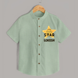 Cute Little Star Personalized Shirt - MINT GREEN - 0 - 6 Months Old (Chest 23")