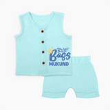 Baby Boss Boy Personalized Jabla Set  - BABY BLUE - 0 - 3 Months Old (Chest 9.8")