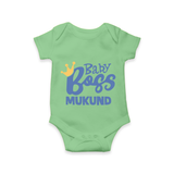 Baby Boss Boy Personalized Romper  - GREEN - New Born (Chest 14")