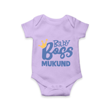 Baby Boss Boy Personalized Romper  - LILAC - New Born (Chest 14")