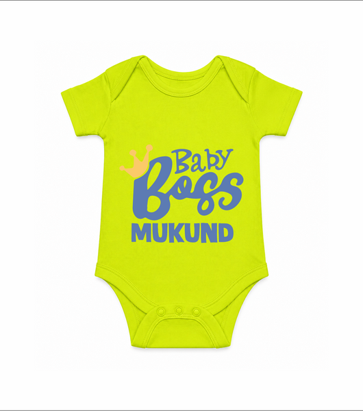 Baby Boss Boy Personalized Romper
