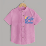 Baby Boss Boy Personalized Shirt - BABY PINK - 0 - 6 Months Old (Chest 23")