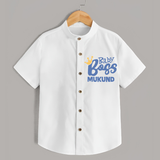 Baby Boss Boy Personalized Shirt - WHITE - 0 - 6 Months Old (Chest 23")