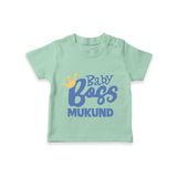 Baby Boss Boy Personalized TShirt  - MINT GREEN - 0-5 Months Old (Chest 17")
