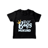 Baby Boss Boy Personalized TShirt  - BLACK - 0-5 Months Old (Chest 17")