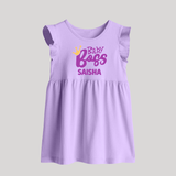 Baby Boss Girl Personalized Baby Frock  - LILAC - 0 - 3 Months Old (Chest 17")