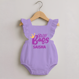 Baby Boss Girl Personalized Romper Frock  - LILAC - 0 - 3 Months Old (Chest 19")
