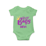 Baby Boss Girl Personalized Romper  - GREEN - New Born (Chest 14")