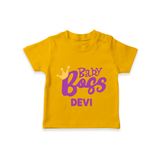Baby Boss Girl Personalized TShirt  - CHROME YELLOW - 0-5 Months Old (Chest 17")