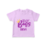 Baby Boss Girl Personalized TShirt  - LILAC - 0-5 Months Old (Chest 17")