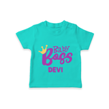 Baby Boss Girl Personalized TShirt  - TEAL - 0-5 Months Old (Chest 17")