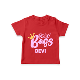 Baby Boss Girl Personalized TShirt  - RED - 0-5 Months Old (Chest 17")