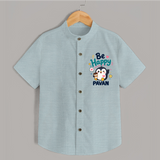Be Happy Penguin Personalized Shirt - ARCTIC BLUE - 0 - 6 Months Old (Chest 23")