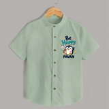 Be Happy Penguin Personalized Shirt - MINT GREEN - 0 - 6 Months Old (Chest 23")