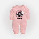 Cute But Psycho Personalized Full Body Suit - BABY PINK - New Born (Chest 7.5")