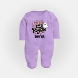 Cute But Psycho Personalized Full Body Suit - LILAC - New Born (Chest 7.5")