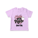 Cute But Psycho Personalized TShirt - LILAC - 0-5 Months Old (Chest 17")