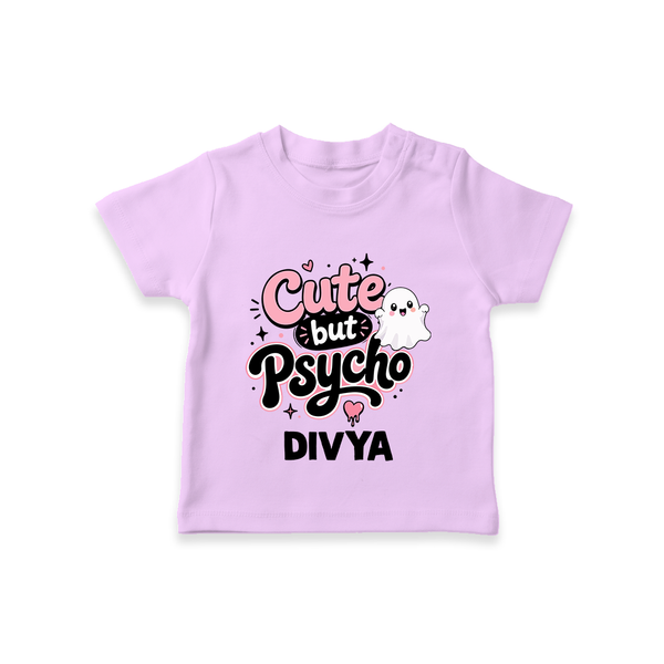 Cute But Psycho Personalized TShirt - LILAC - 0-5 Months Old (Chest 17")