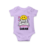 Just Smile Personalized Romper - LILAC - New Born (Chest 14")