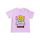 Just Smile Personalized TShirt - LILAC - 0-5 Months Old (Chest 17")
