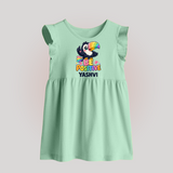 Be Positive Personalized Baby Frock - MINT GREEN - 0 - 3 Months Old (Chest 17")