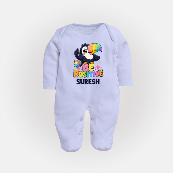 Be Positive Personalized Full Body Suit - BABY BLUE - New Born (Chest 7.5")