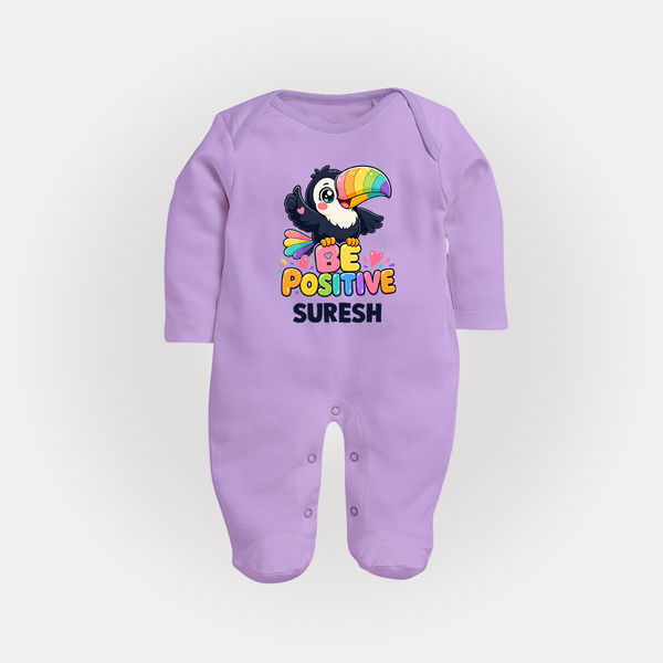Be Positive Personalized Full Body Suit - LILAC - New Born (Chest 7.5")