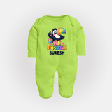 Be Positive Personalized Full Body Suit - LIME GREEN - New Born (Chest 7.5")