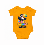 Be Positive Personalized Romper - CHROME YELLOW - New Born (Chest 14")