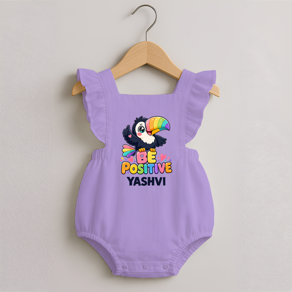 Be Positive Personalized Romper Frock - LILAC - 0 - 3 Months Old (Chest 19")