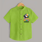 Be Positive Personalized Shirt - LIME GREEN - 0 - 6 Months Old (Chest 23")
